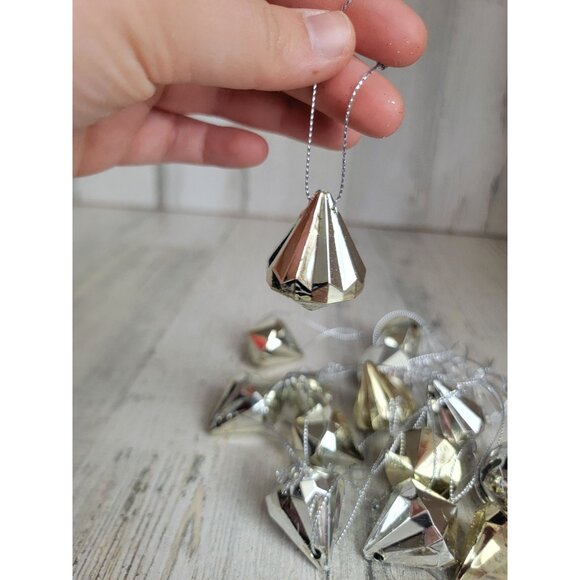 Diamond shaped pendant ornament mini Xmas abstract set - Picture 6 of 7